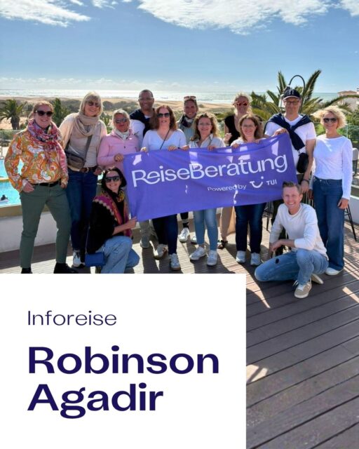 🌴 Inforeise ROBINSON AGADIR
Sonne, Austausch und ganz viel Clubfeeling: Vor kurzem durften unsere Reiseberater*innen den ROBINSON AGADIR intensiv erleben – und hinter die Kulissen blicken.
Schon bei der Ankunft wurden wir herzlich vom Clubdirektor Toni begrüßt, gefolgt von einem ersten Rundgang durch die Anlage und einem stimmungsvollen Sundowner-Abend im ABBA-Theatermotto.
Die nächsten Tage standen ganz im Zeichen von Information und Erlebnis:
✨ ROBINSON News Seminar & exklusive Einblicke „behind the scenes“
🌿 Ausflug in die Bergoase Immouzer & Weiterfahrt nach Taghazout mit spannenden Site Inspections
🏨 u. a. RIU Palace & Radisson Blu Surf Village
🎭 ROBcarpet-Abend im eleganten Look mit Show-Highlight im Theater
Natürlich kam auch das aktive Cluberlebnis nicht zu kurz – ob beim Padel-Schnupperkurs, einem gemeinsamen Mobility-Workout oder beim Besuch des clubeigenen Kräuter-, Gemüse- und Obstgartens.
Den perfekten Abschluss bildeten eine gemeinsame Feedbackrunde sowie ein exklusiver Aperitif mit Farewell Dinner – ein schöner Ausklang für eine rundum gelungene Inforeise mit viel Teamspirit und begeisterten Teilnehmer.
Vielen Dank an @robinsonclub und @condorairlines für diese inspirierende Reise! ☀️
#tlturlaubsreisen #inforeise #agadir #robinsonclub #cluburlaub #reiseberatung #condor #famtrip #weiterbildung #marokko #education